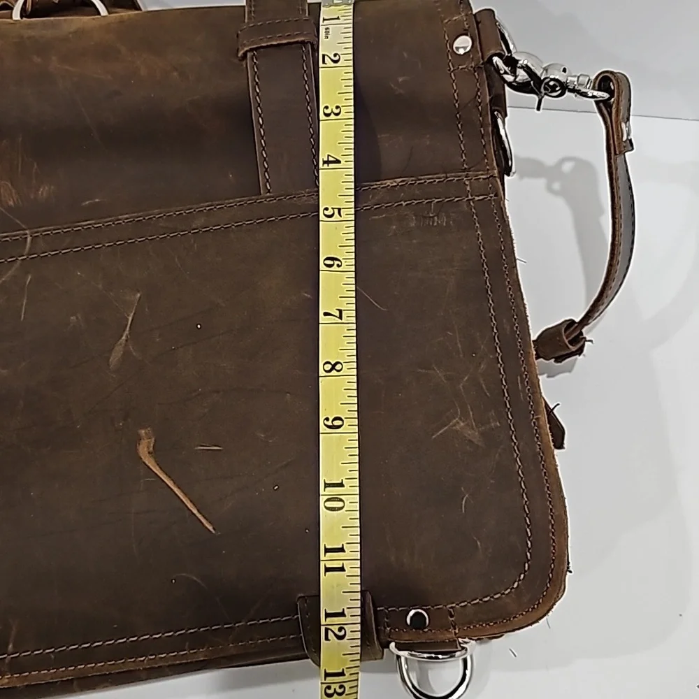 Full grain leather messenger bag/backpack/briefcase NWT